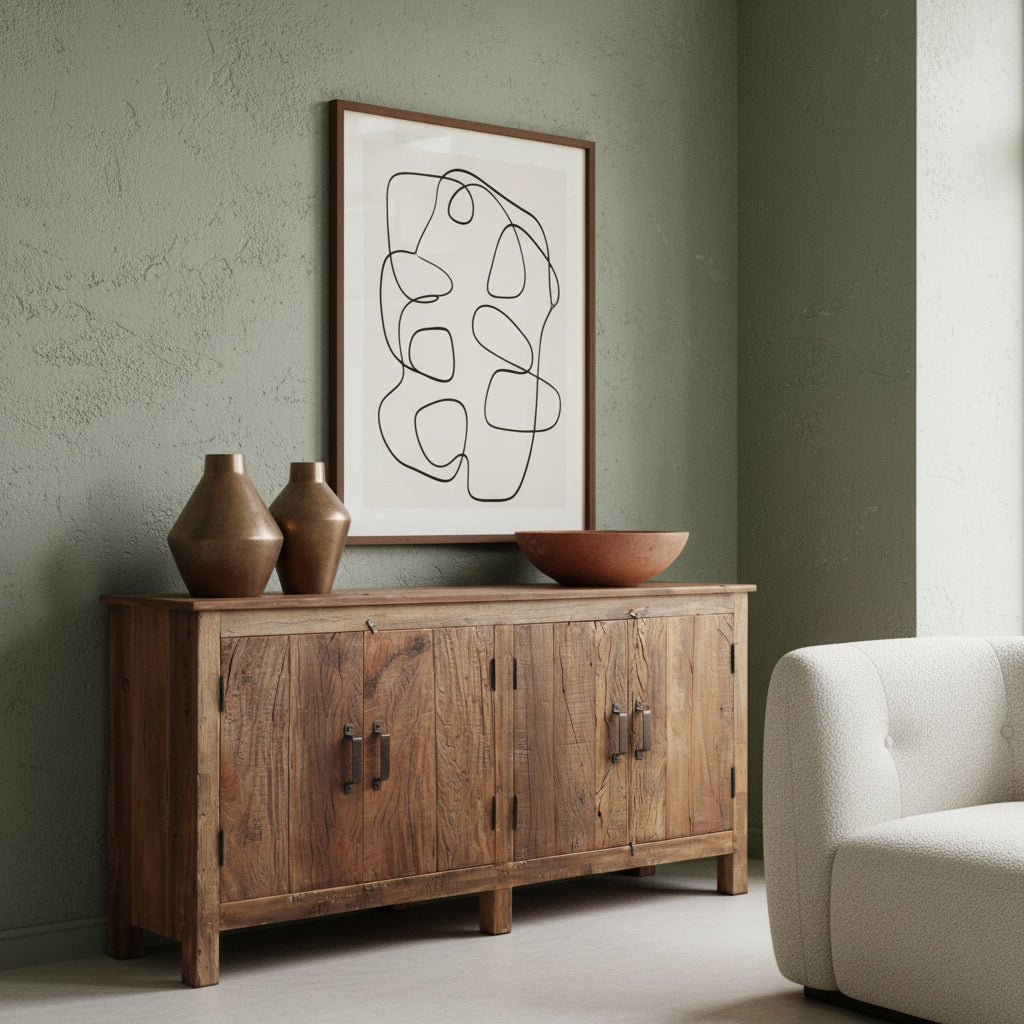 Farmwood sideboard with 4 doors