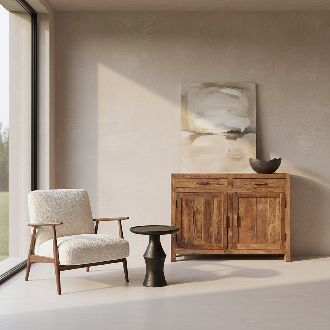Farmwood Sideboard With 2 Doors Raw Materials