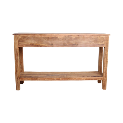 Farmwood Side Table With 3 Drawers Raw Materials