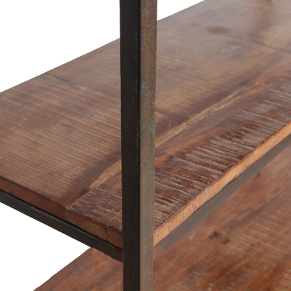 Factory Wall Cabinet With Wooden Shelves Raw Materials