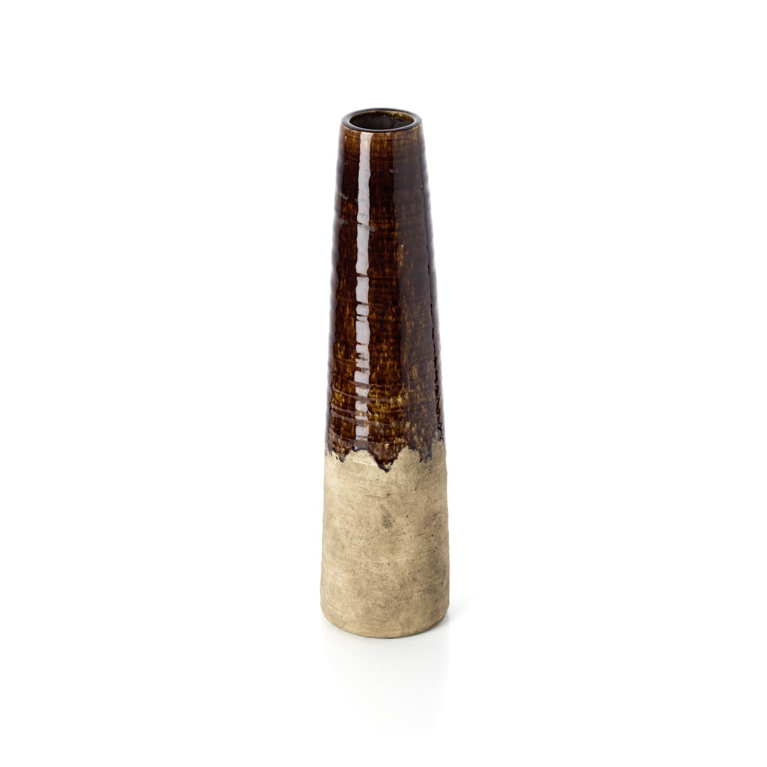 The Amber Cone Vase Concrete Brown Large Bazar Bizar