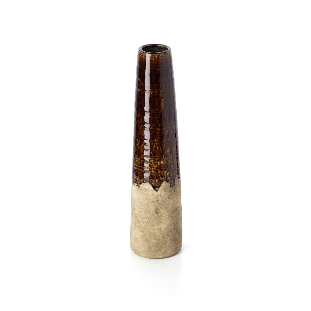 The Amber Cone Vase Concrete Brown Large Bazar Bizar