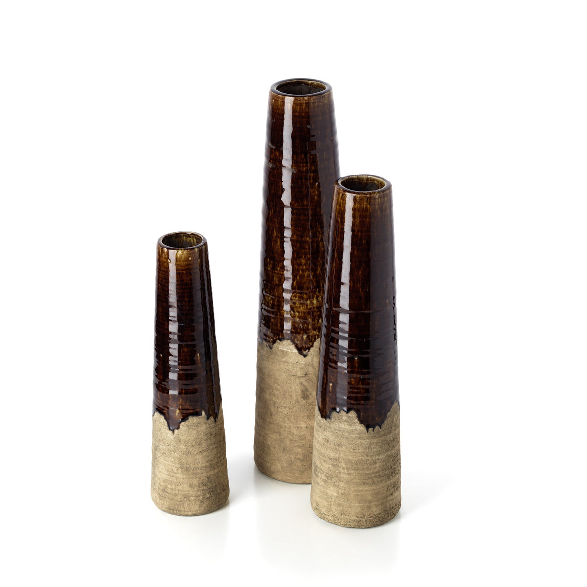 The Amber Cone Vase Concrete Brown Large Bazar Bizar