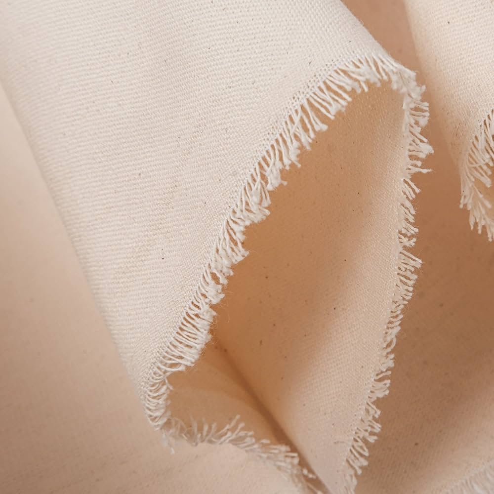 Canvas met stevige, vlak geweven structuur in natuurlijke tinten, geschikt voor bekleding, tassen, kussens en robuuste woonaccessoires