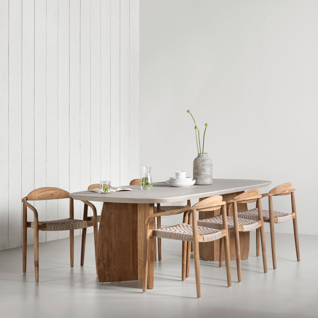 DTP Home Nova Dining Table Travertine 250cm