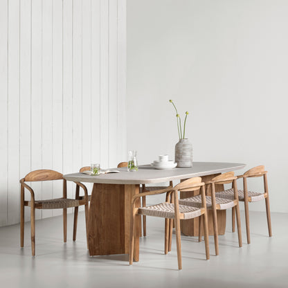 DTP Home Nova Dining Table Travertine 250cm