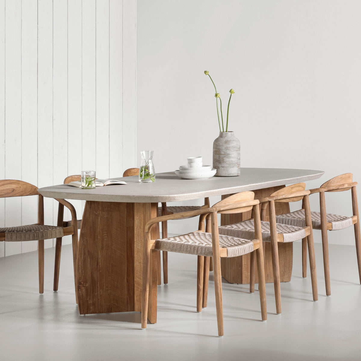 DTP Home Nova Travertine Dining Table 220cm