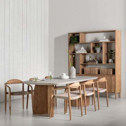 DTP Home Nova Dining Table Travertine 250cm