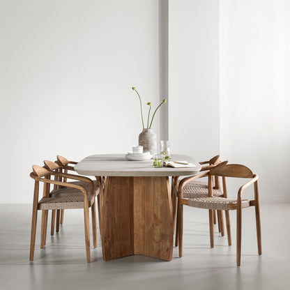 DTP Home Nova Dining Table Travertine 250cm