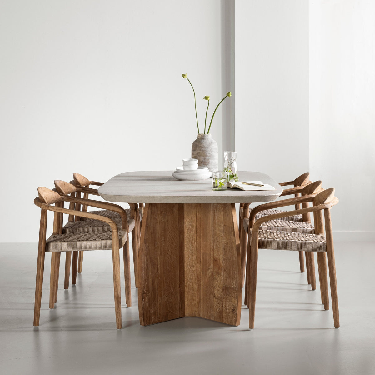 DTP Home Nova Dining Table Travertine 250cm