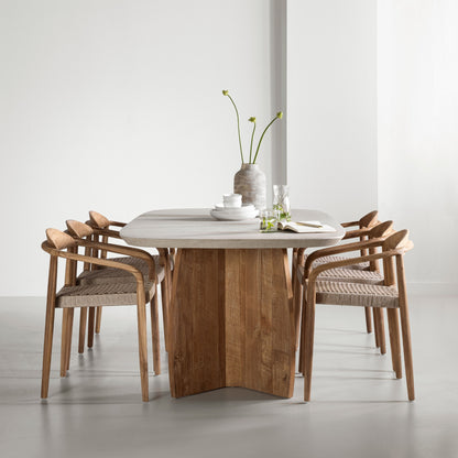 DTP Home Nova Dining Table Travertine 250cm