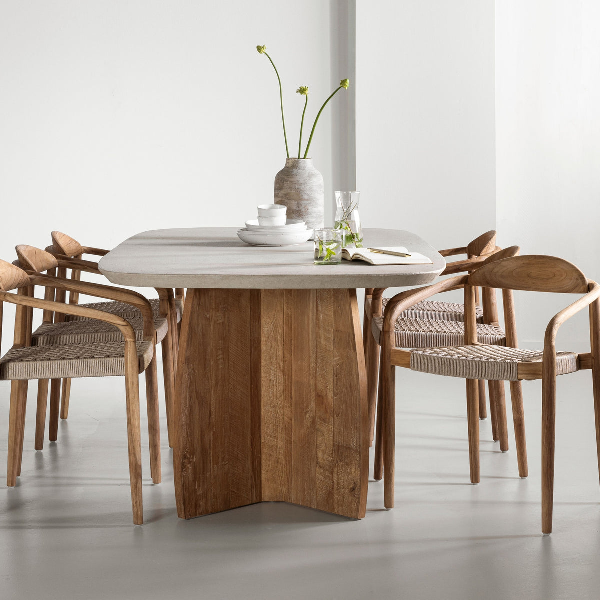 DTP Home Nova Dining Table Travertine 250cm