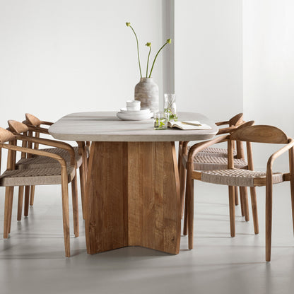 DTP Home Nova Dining Table Travertine 250cm