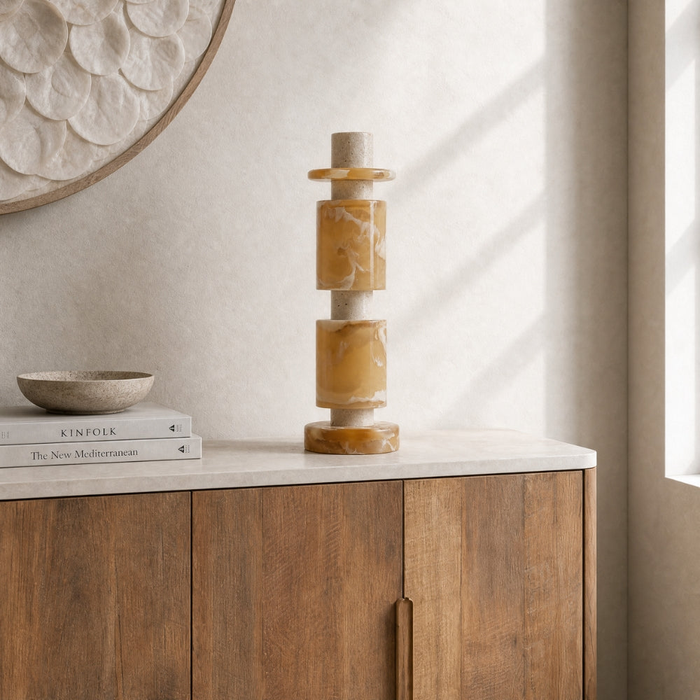 MUST Living Decorative Statue Alba Tall Cream Brown