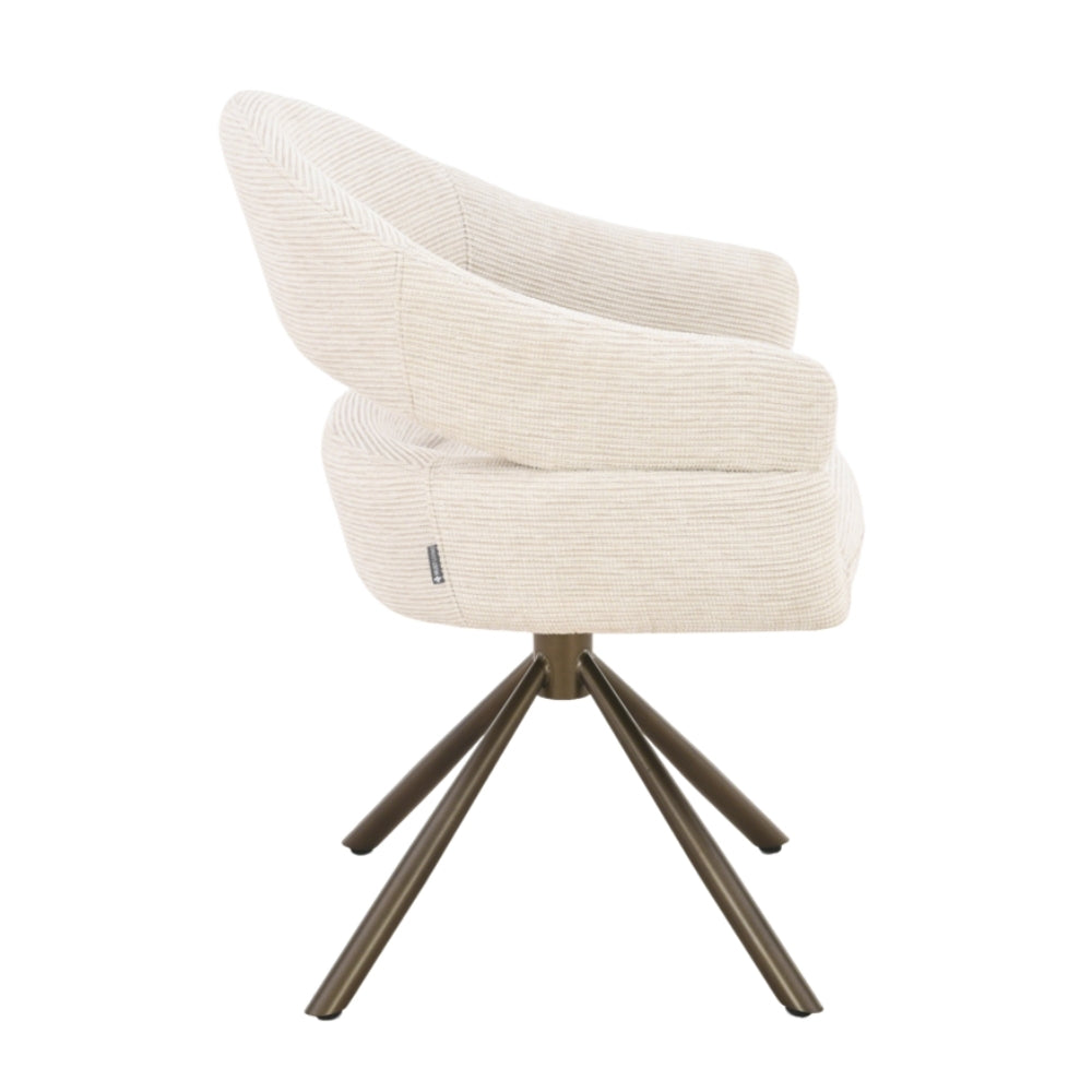 MUST Living Clooney Natural Swivel Dining Chair