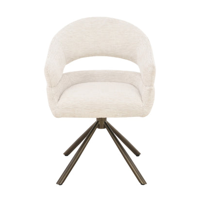 MUST Living Clooney Natural Swivel Dining Chair