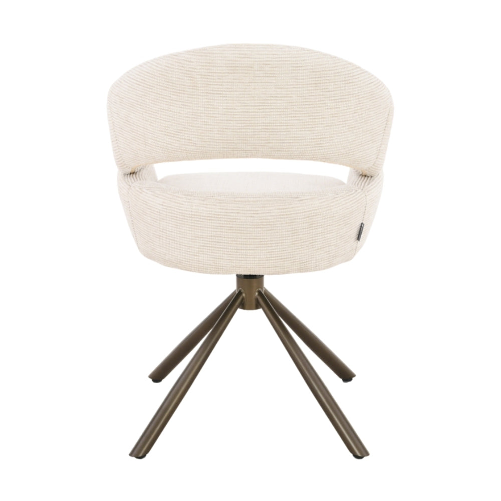 MUST Living Clooney Natural Swivel Dining Chair