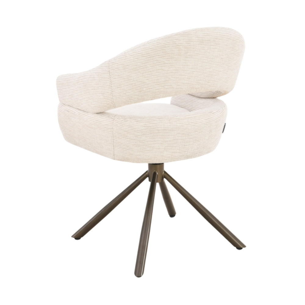MUST Living Clooney Natural Swivel Dining Chair