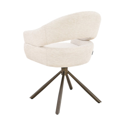 MUST Living Clooney Natural Swivel Dining Chair