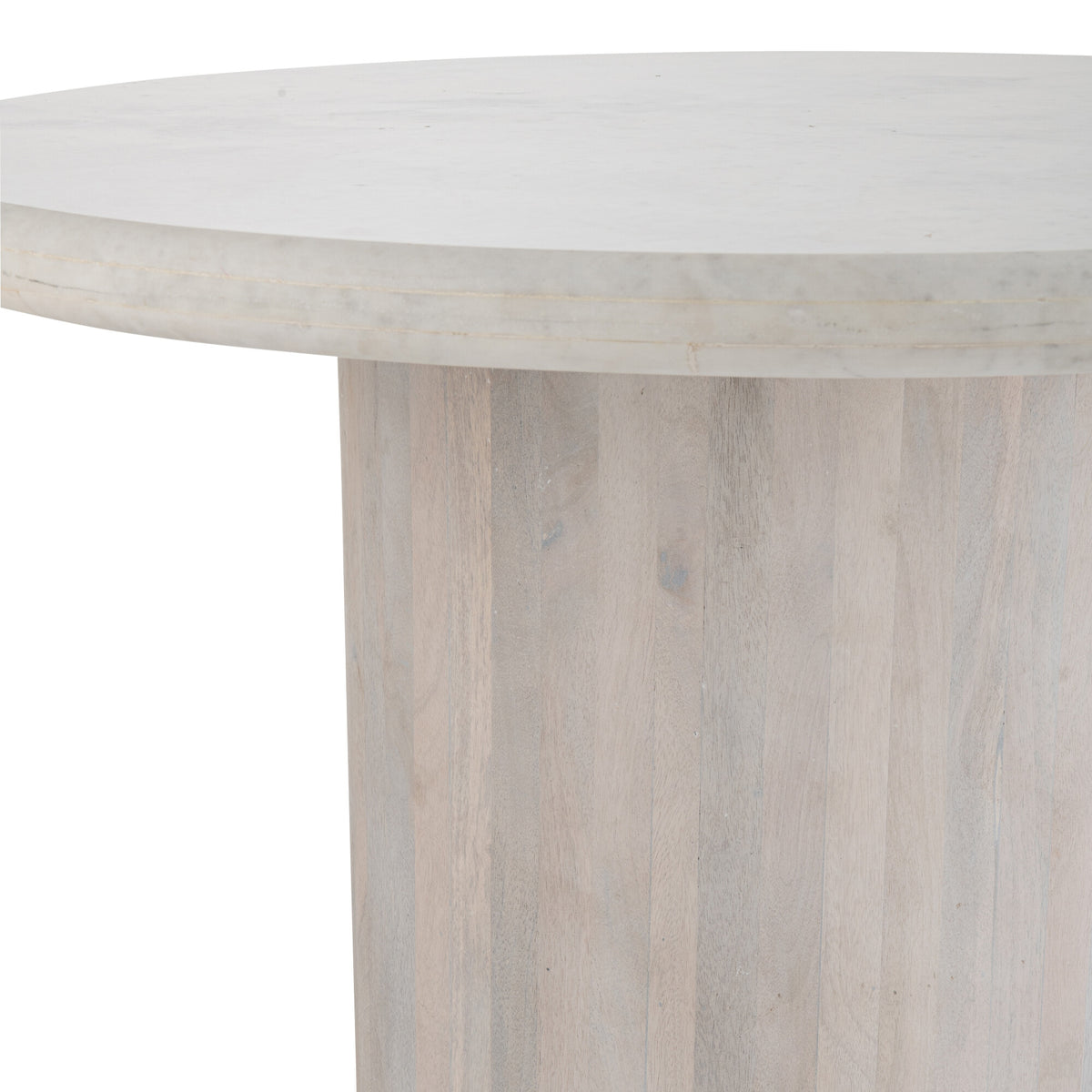Round Marble Dining Table Off-White Large J-Line