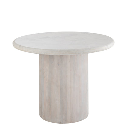 Round Marble Dining Table Off-White Large J-Line