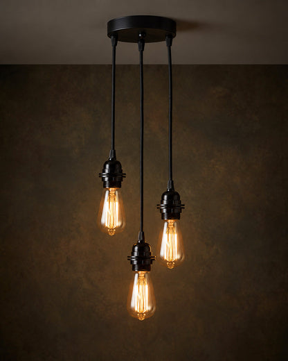 Ceiling light with 3 fittings Black Bazar Bizar
