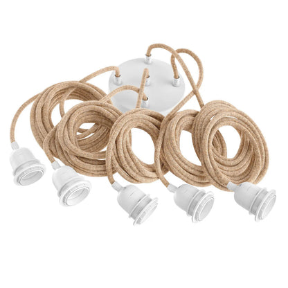 Ceiling Light Fitting - Natural White - 5 Fittings