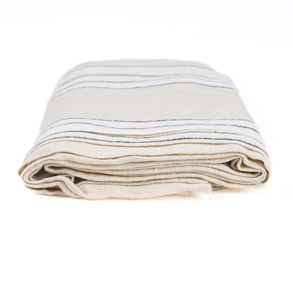 The Provence Tablecloth - Natural Black and White - 150x250