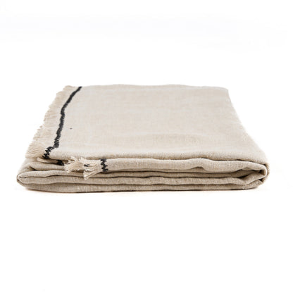 The Tuscany Tablecloth - Natural Black - 150x250 Bazar Bizar