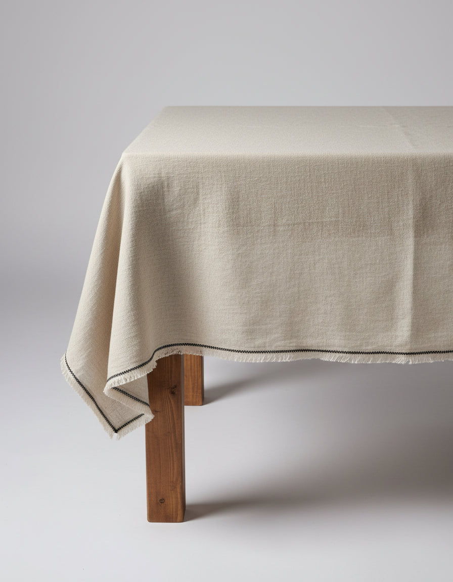 The Tuscany Tablecloth - Natural Black - 150x250 Bazar Bizar