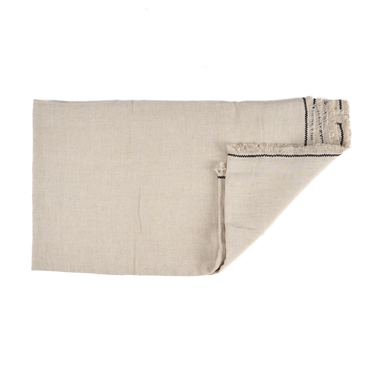 The Tuscany Tablecloth Natural Black 150x300 Bazar Bizar
