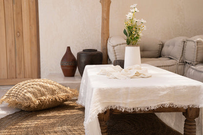 The Linen Tablecloth - White - 150x200 Bazar Bizar