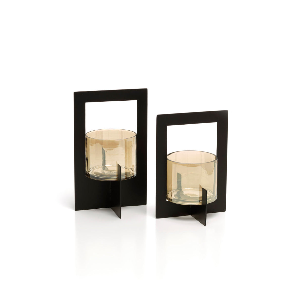 The Hurricane Framed Candlestick Black M Bazar Bizarre