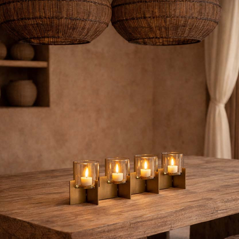 The Quarta Candle Holder - Gold Bazar Bizar