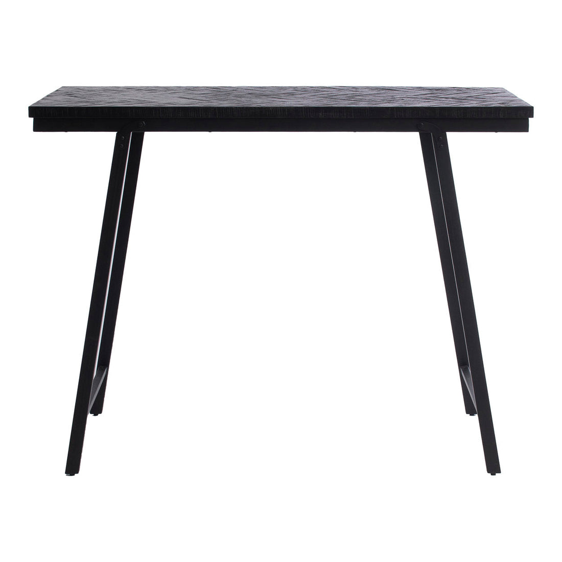 The Herringbone High Table - Black - 140