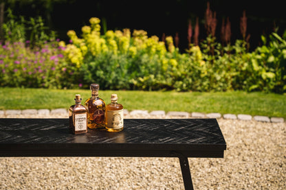 The Herringbone High Table - Black - 140