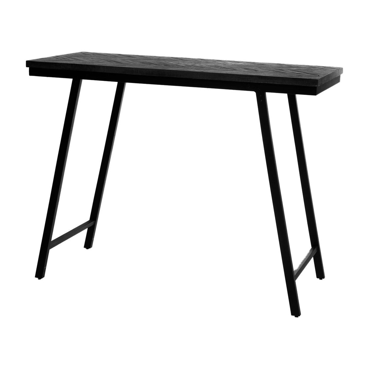 The Herringbone High Table - Black - 140