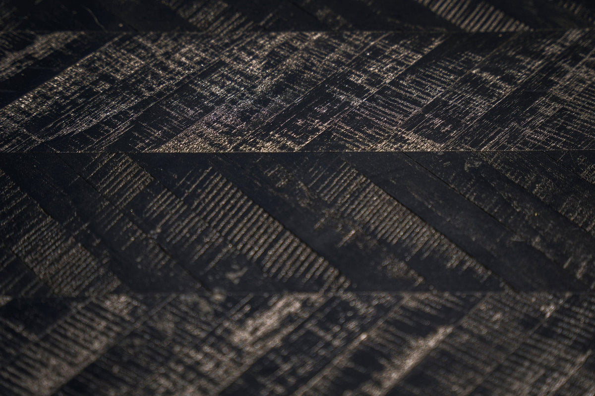 The Herringbone High Table - Black - 140