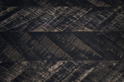The Herringbone High Table - Black - 140