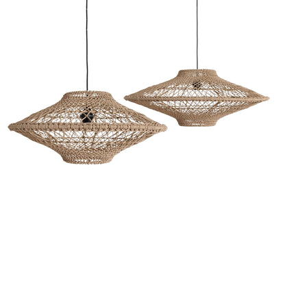Raw Materials Corda Rope Pendant Light Natural Set of 2