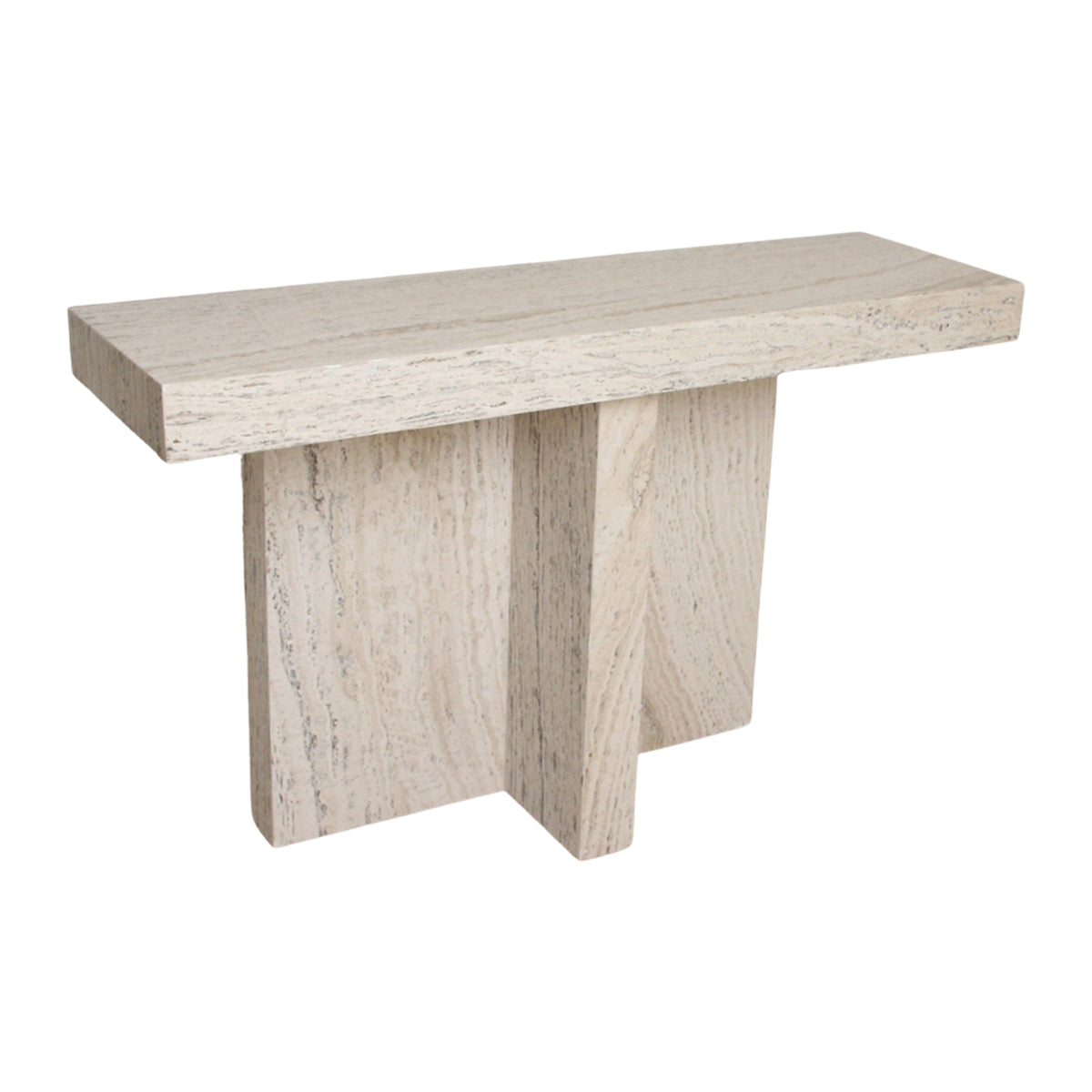 Travertine Side Table Triangle Raw Materials