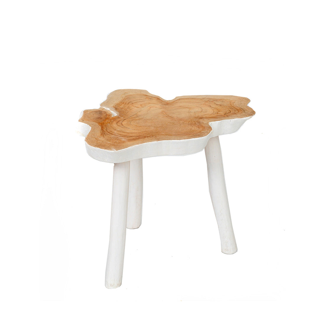 The Organic Side Table - Natural White Bazar Bizar