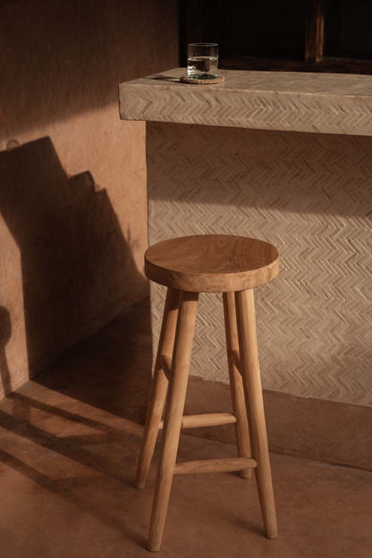 The Kedut Bar Stool - Natural Bazar Bizar