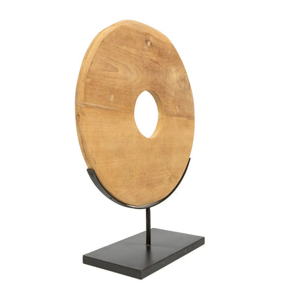 The Teak Disc on Stand Large Bazar Bizar