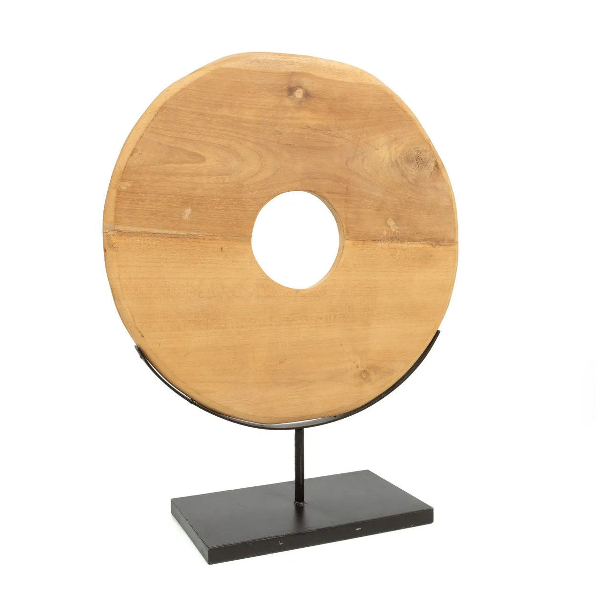 The Teak Disc on Stand Large Bazar Bizar
