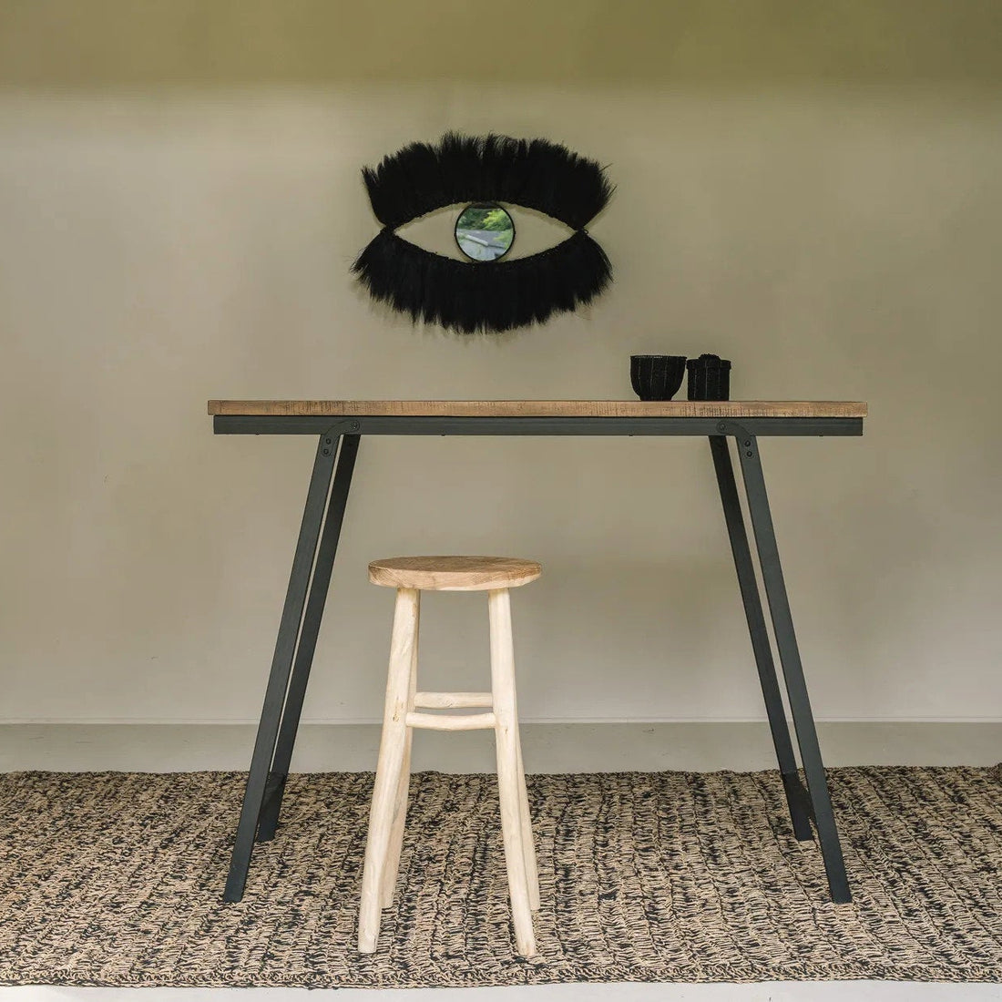 The Black Eye Mirror - Black 100x60cm Bazar Bizar