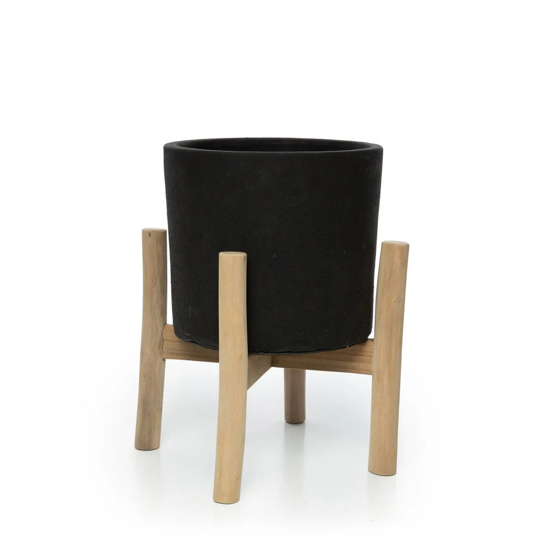 The Charcoal Tall Planter Black Small Bazar Bizarre