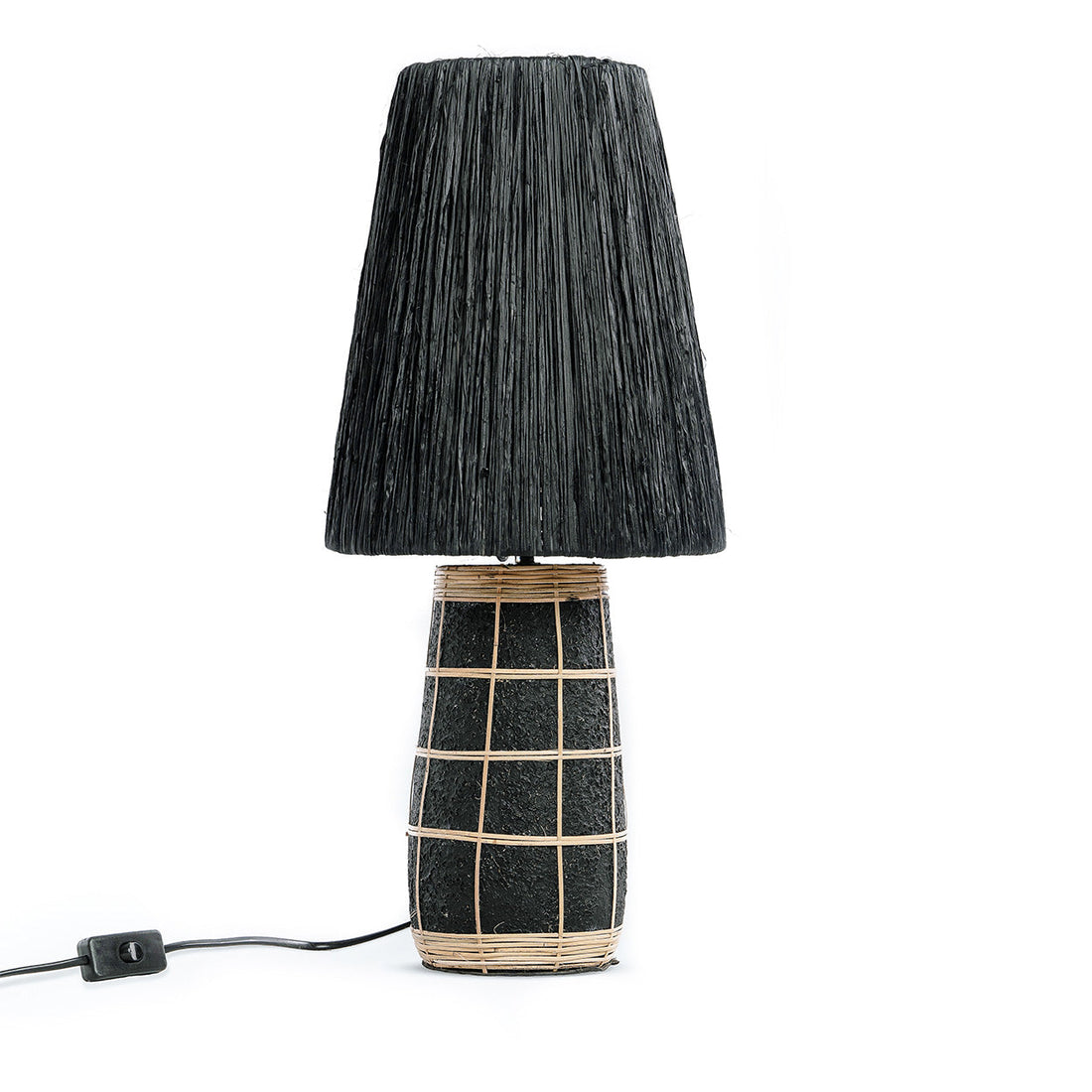 The Naxos Table Lamp - Black Natural Bazar Bizarre