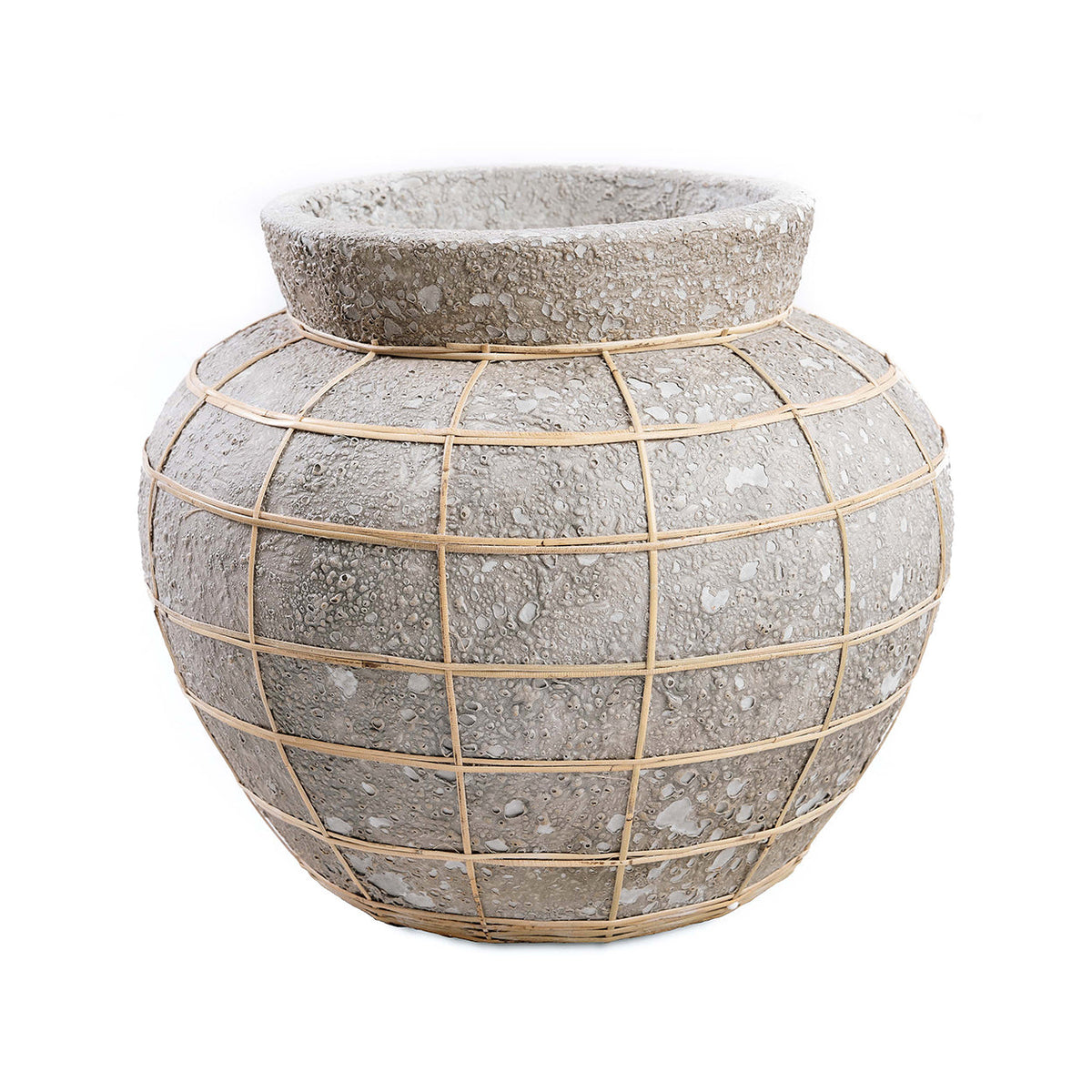 The Belly Vase - Natural Concrete Grey - L Bazar Bizar