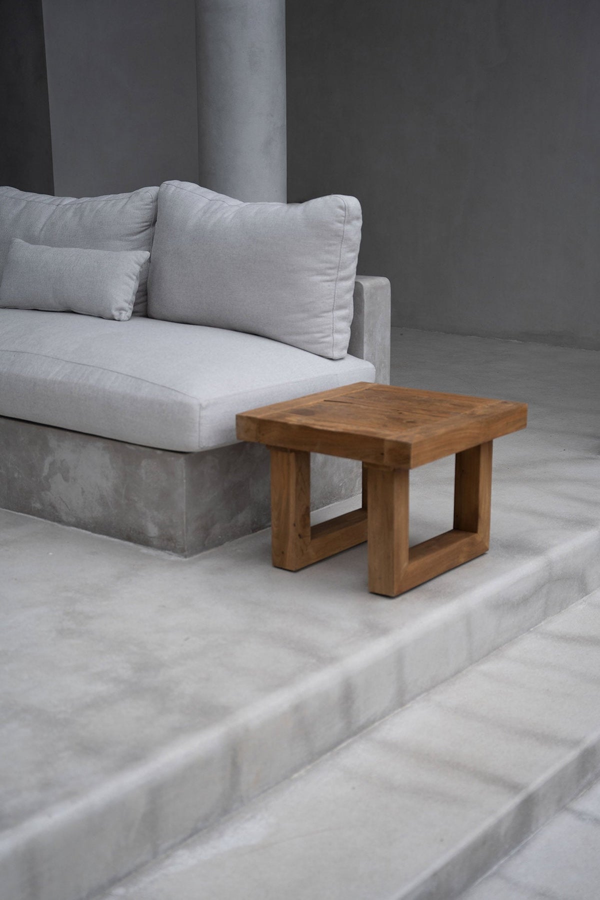 The Reclaimed Teak Side Table Natural Bazar Bizarre